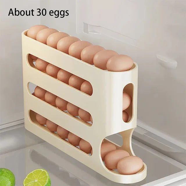 Sliding Rail Egg Shelf Organizer