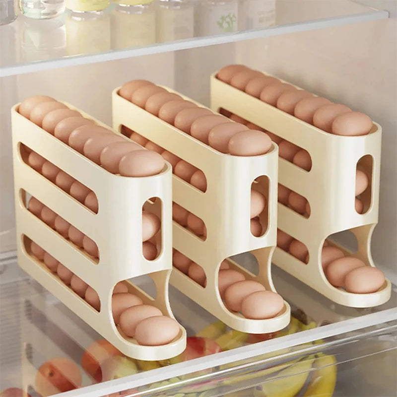 Sliding Rail Egg Shelf Organizer