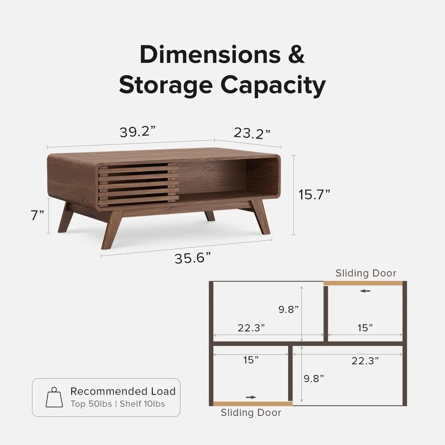 Walnut Modern Century Coffee Table