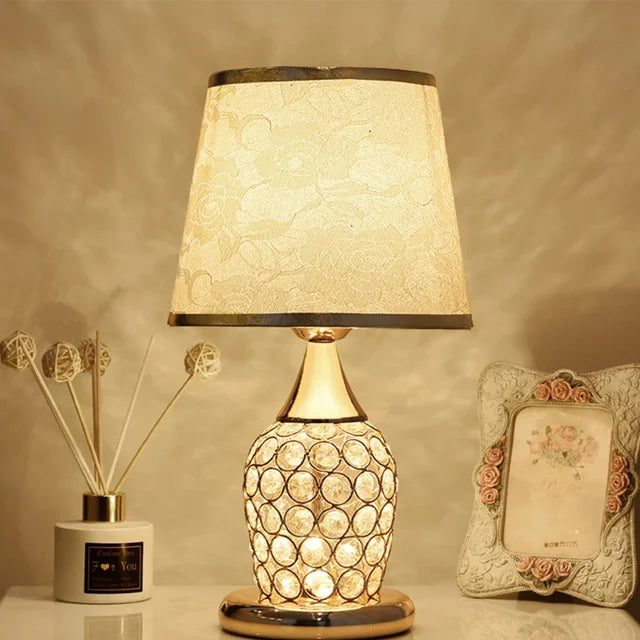 European-Style Crystal Table Lamp