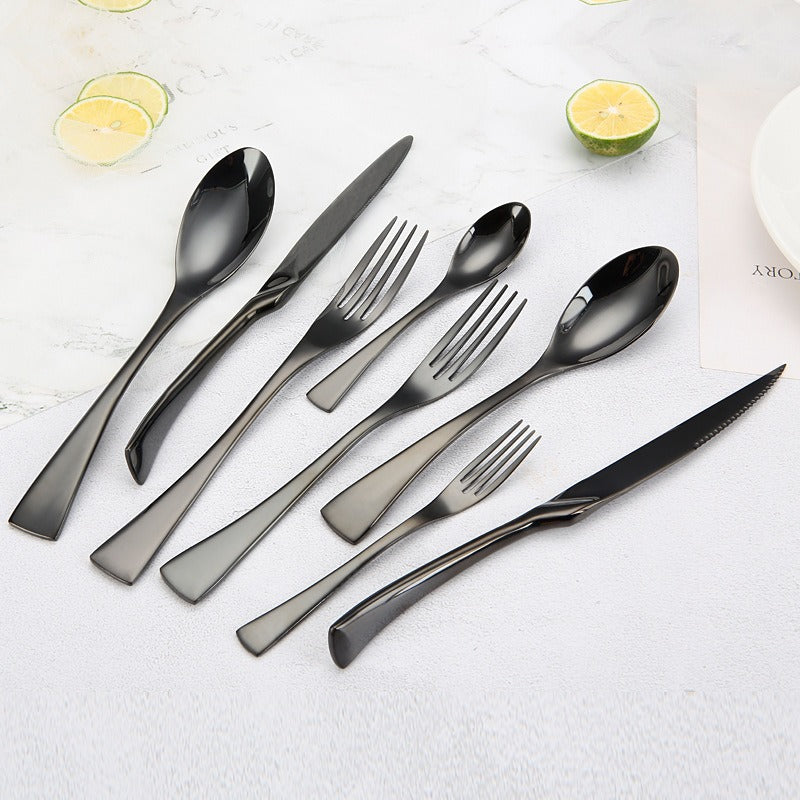 Titanium Black Stainless Steel Tableware