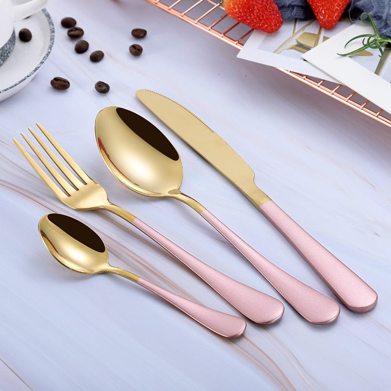 Multi-Colors Rainbow Cutlery Set, Dinnerware Set