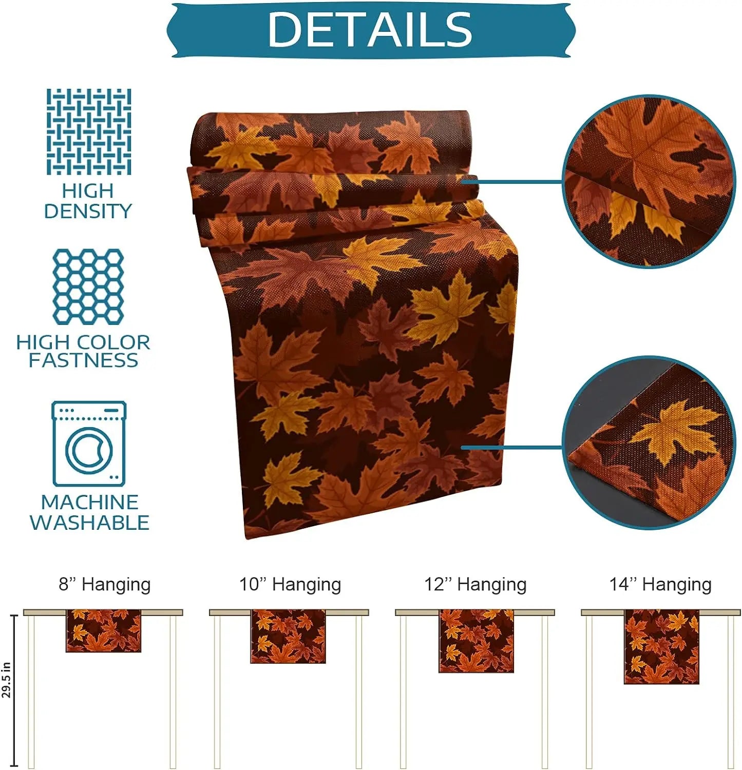 Fall Maple Leaf Table Runner