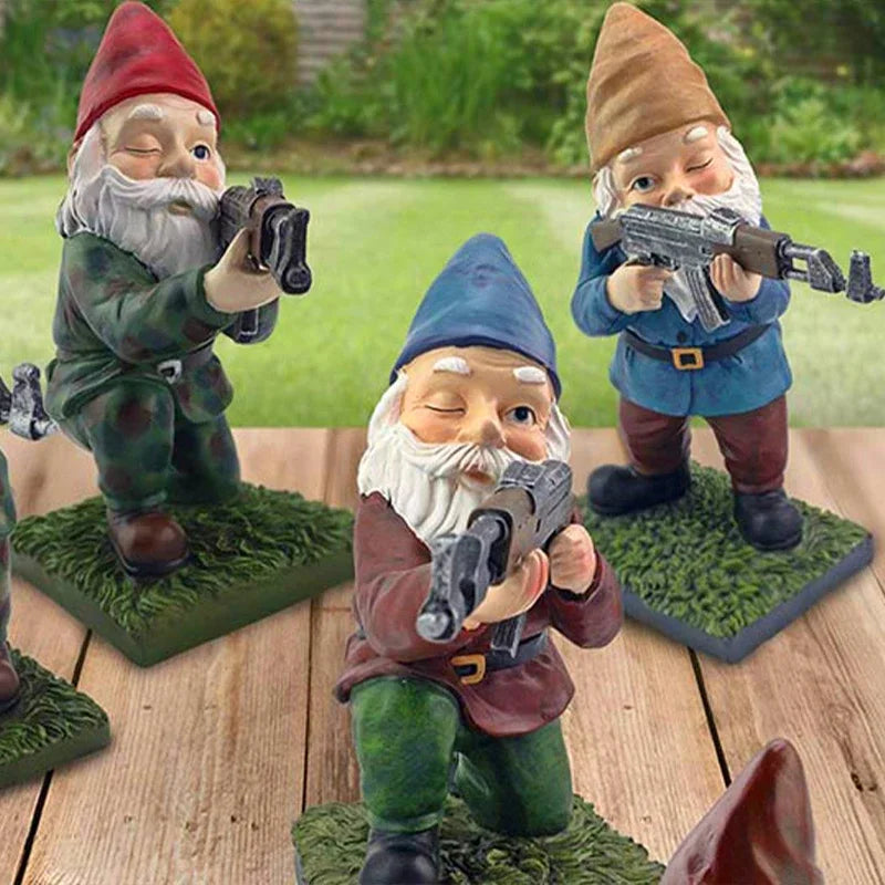 Funny Army Garden Gnome