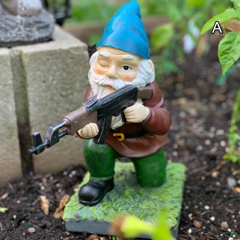 Funny Army Garden Gnome