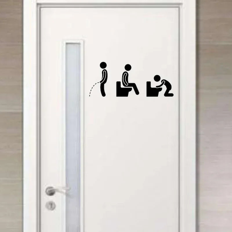 Funny Toilet Sign Stickers