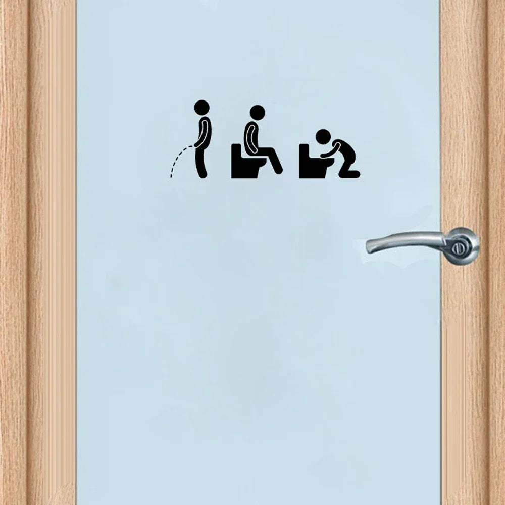 Funny Toilet Sign Stickers