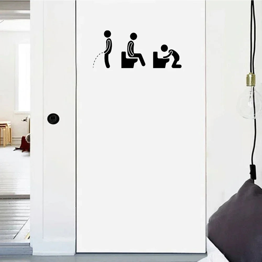 Funny Toilet Sign Stickers