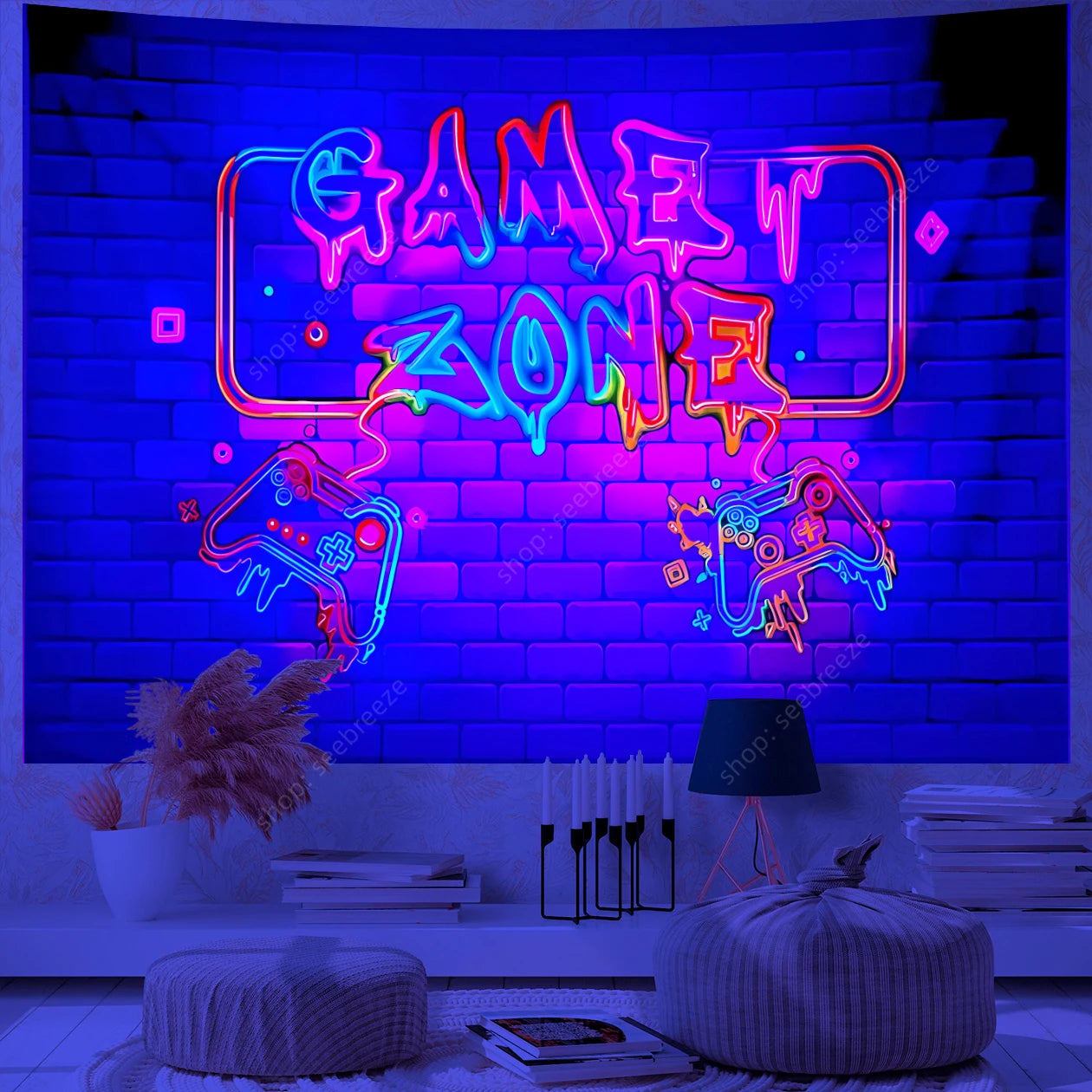 UV/Neon Reactive Wall Cloth Tapestry