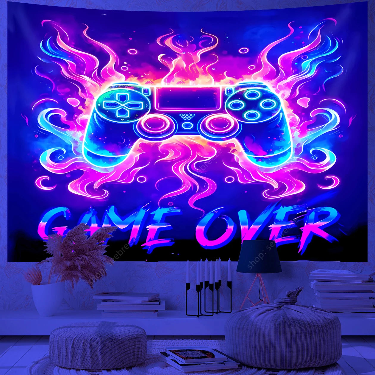 UV/Neon Reactive Wall Cloth Tapestry