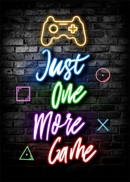 Gaming Neon Art Canvas Prints Posters