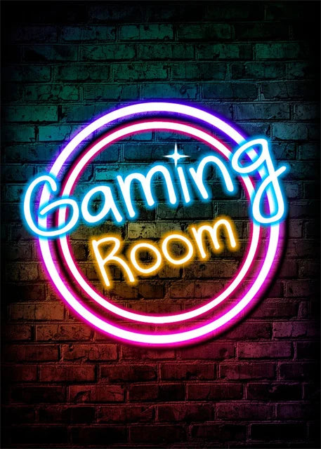 Gaming Neon Art Canvas Prints Posters