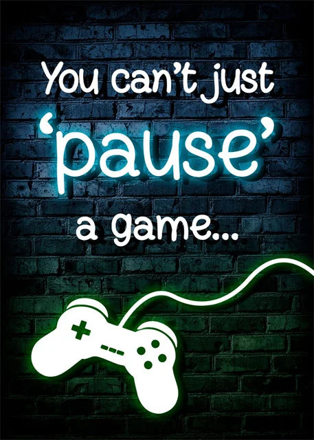 Gaming Neon Art Canvas Prints Posters