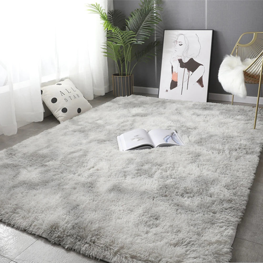 Gray Carpet Plush Rug