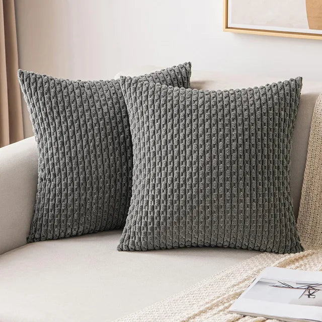 Gray Throw Pillow Cover