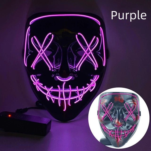 Halloween Neon Led Purge Mask