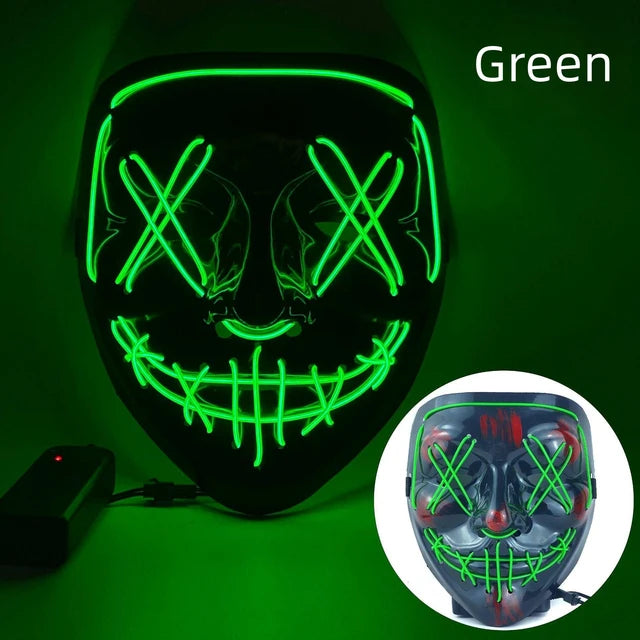 Halloween Neon Led Purge Mask