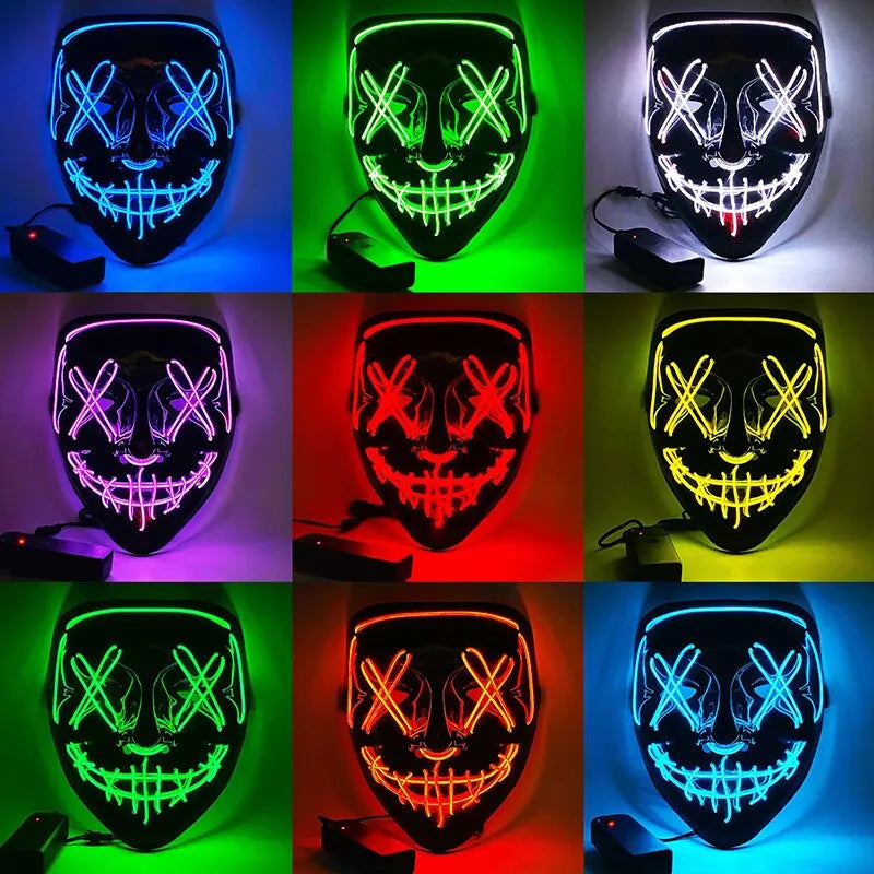 Halloween Neon Led Purge Mask