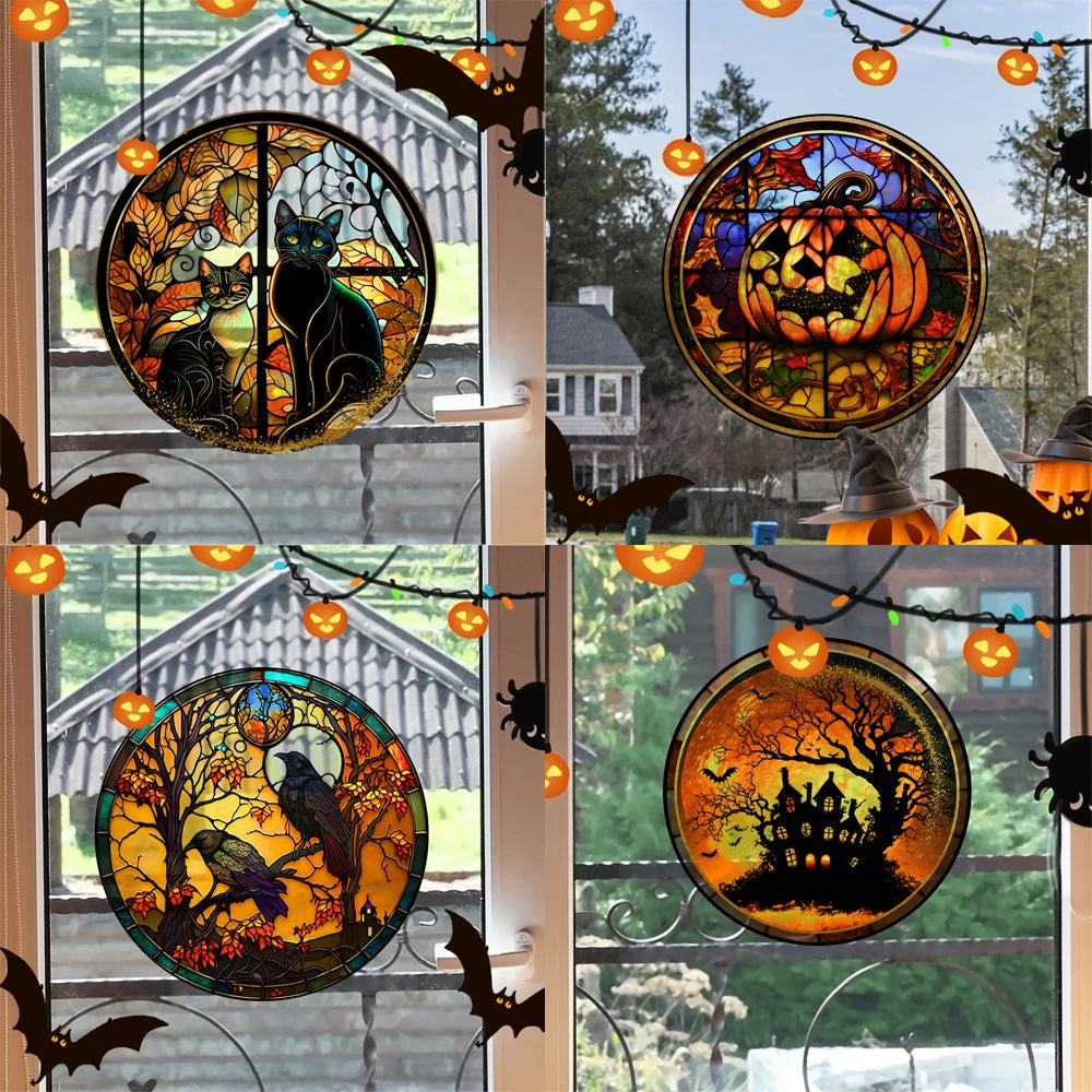 Non Adhesive Halloween PVC Static Glass Stickers