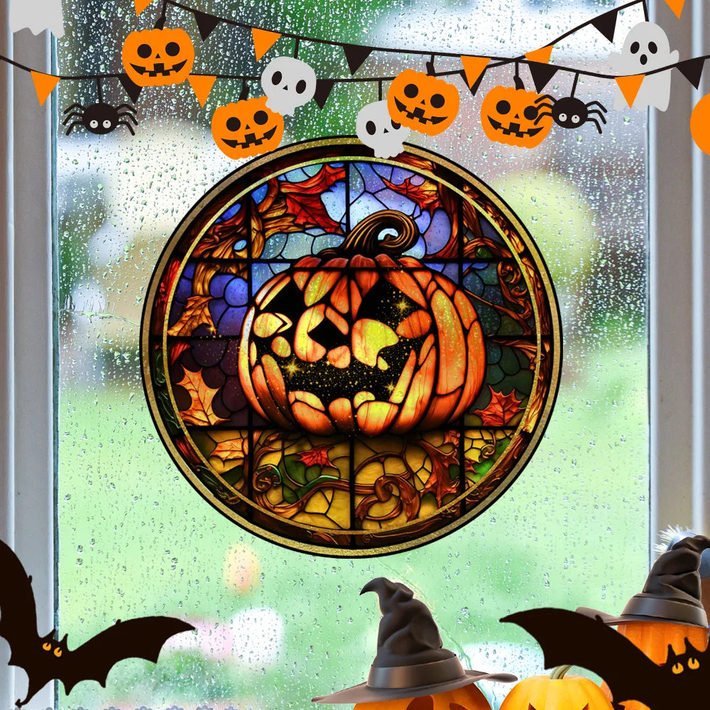 Non Adhesive Halloween PVC Static Glass Stickers