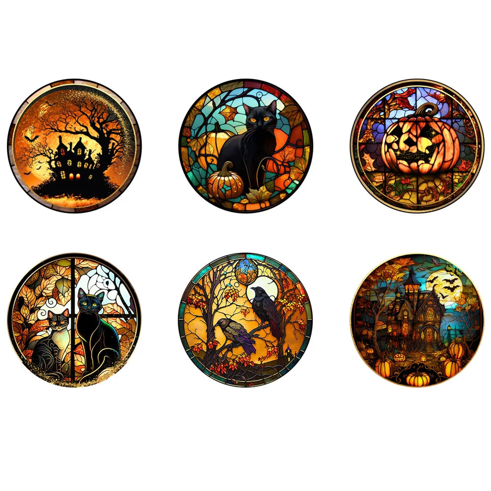 Non Adhesive Halloween PVC Static Glass Stickers