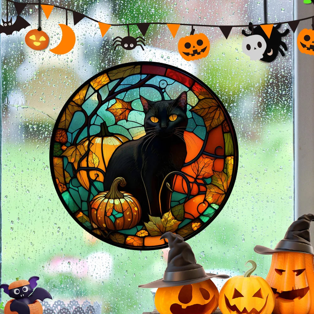 Non Adhesive Halloween PVC Static Glass Stickers