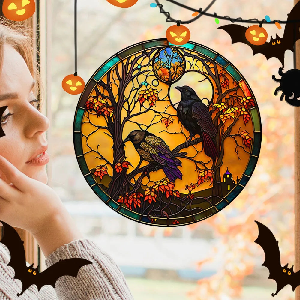 Non Adhesive Halloween PVC Static Glass Stickers