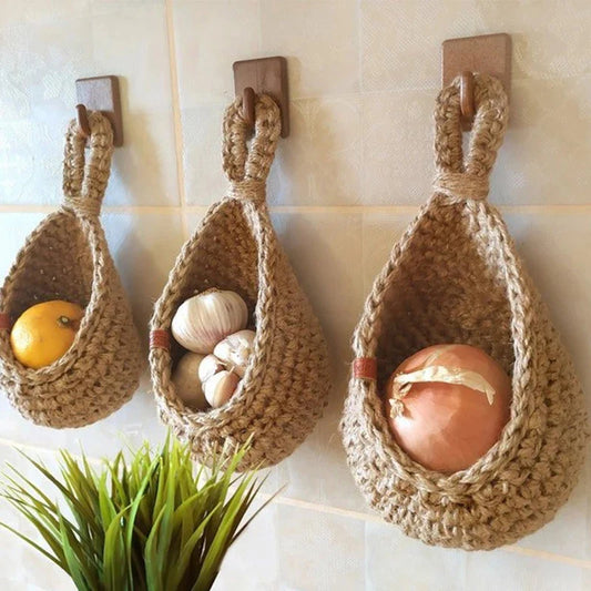 Woven Wall Hanging Kitchen Basket