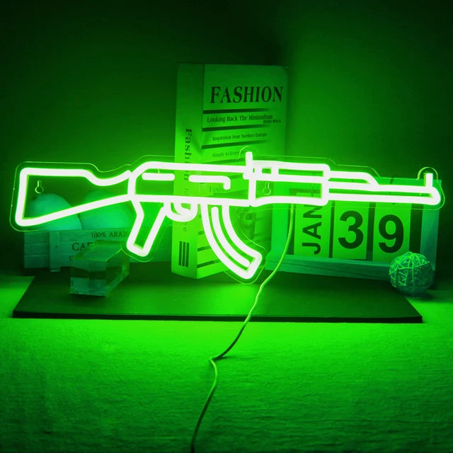 Neon Gun Sign