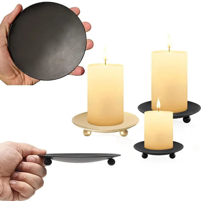 Iron Candle Holders Tray