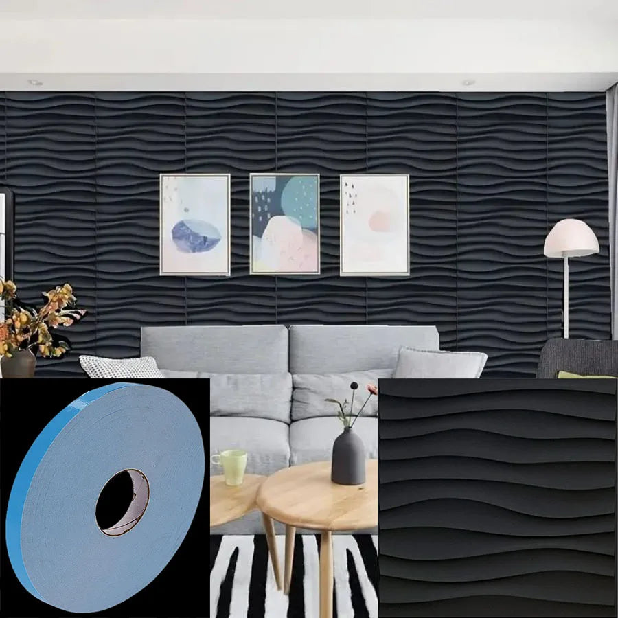 12/20/30Pack Wavy Decorative Wall Panels