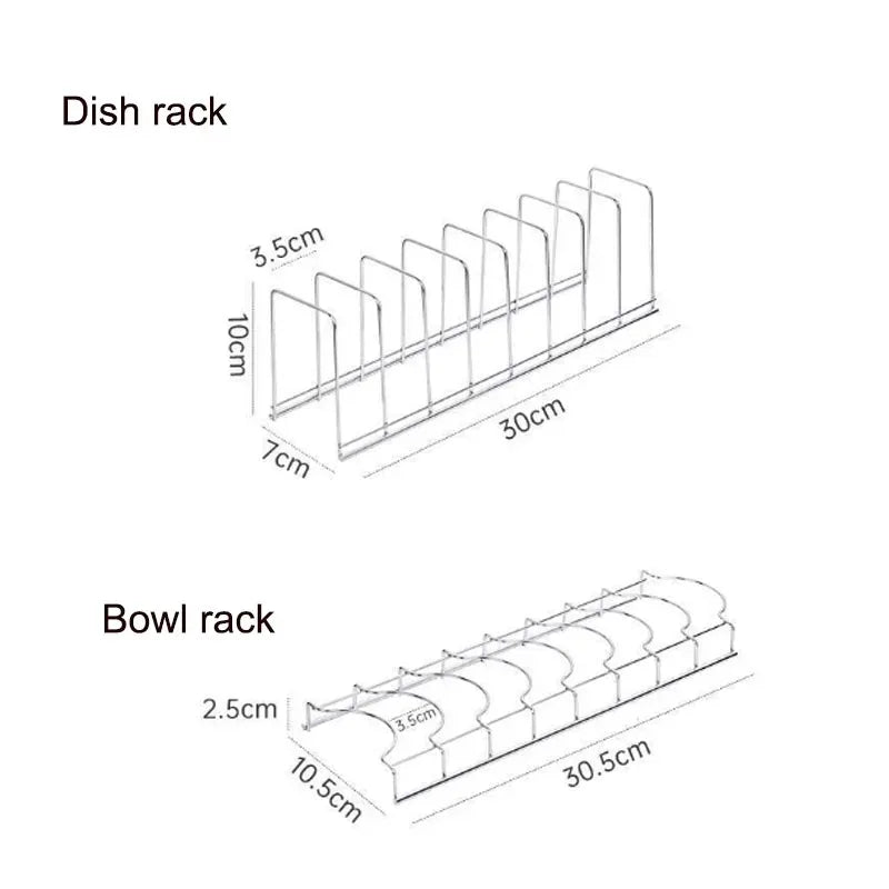 Stainless Steel Kitchen Bowl Dish Organizer