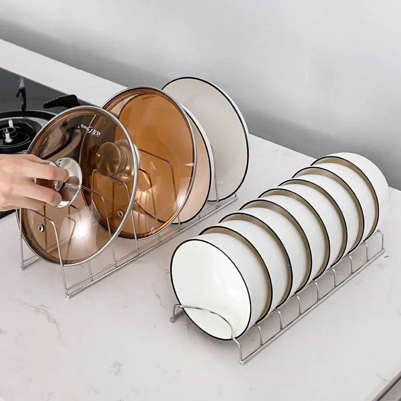 Stainless Steel Kitchen Bowl Dish Organizer