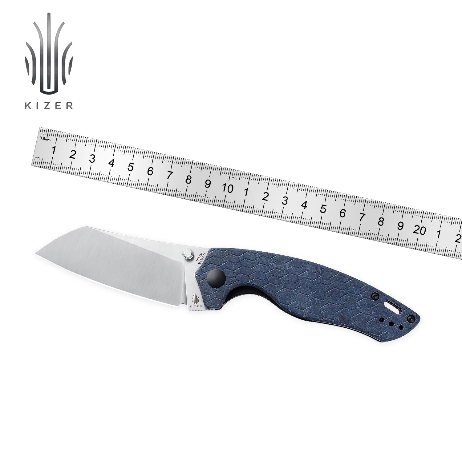 Kizer Folding Knife Towser K V4593C1 Camping Hunting Pocket Knife Blue Canyon Handle Outdoor Tool 2021 New 154CM Steel