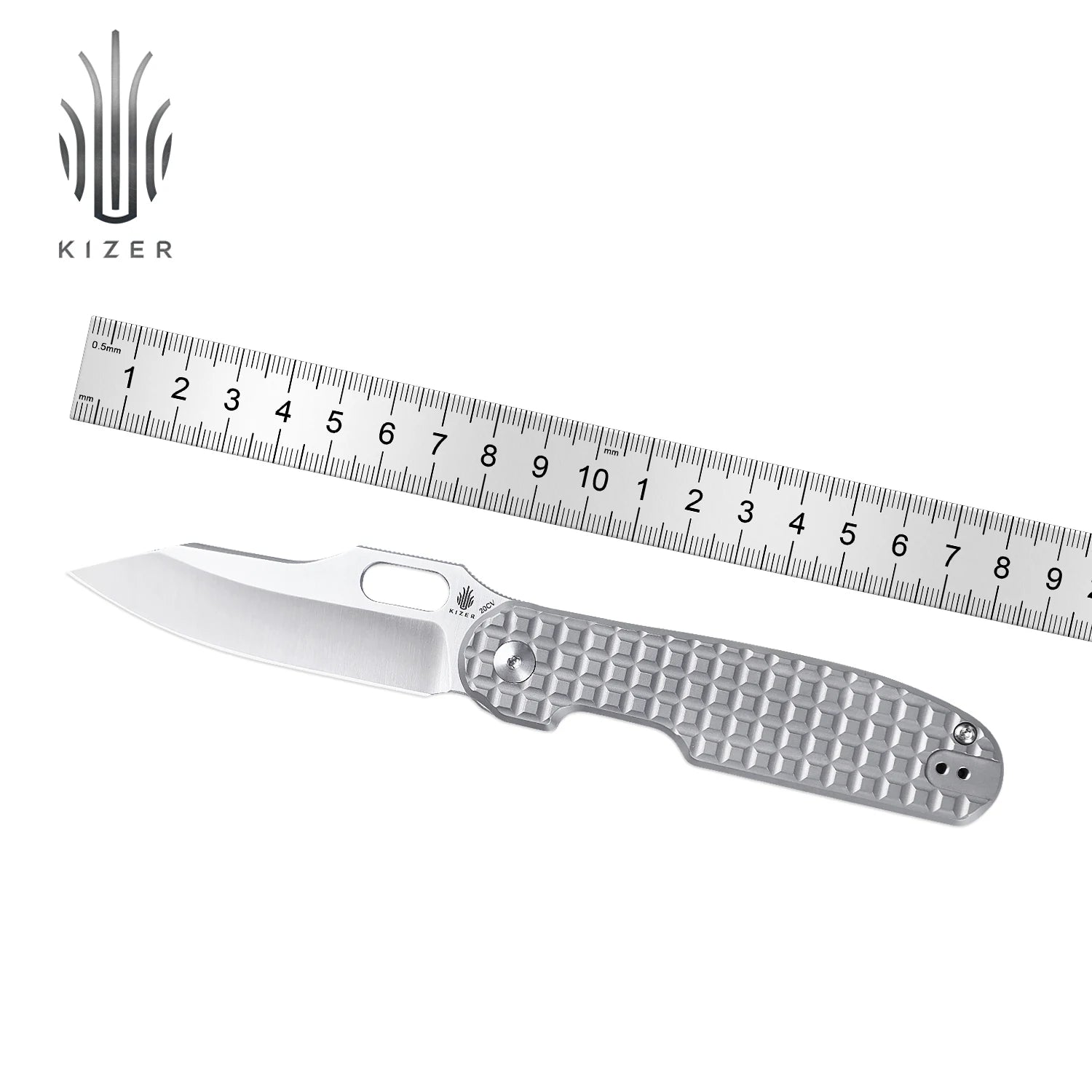 Kizer Folding Survival Knife, Cormorant Ki4562A1/A2/A3/A4/A5 Pocket Knife with S35VN/20CV Steel Blade & G10/Titanium Handle