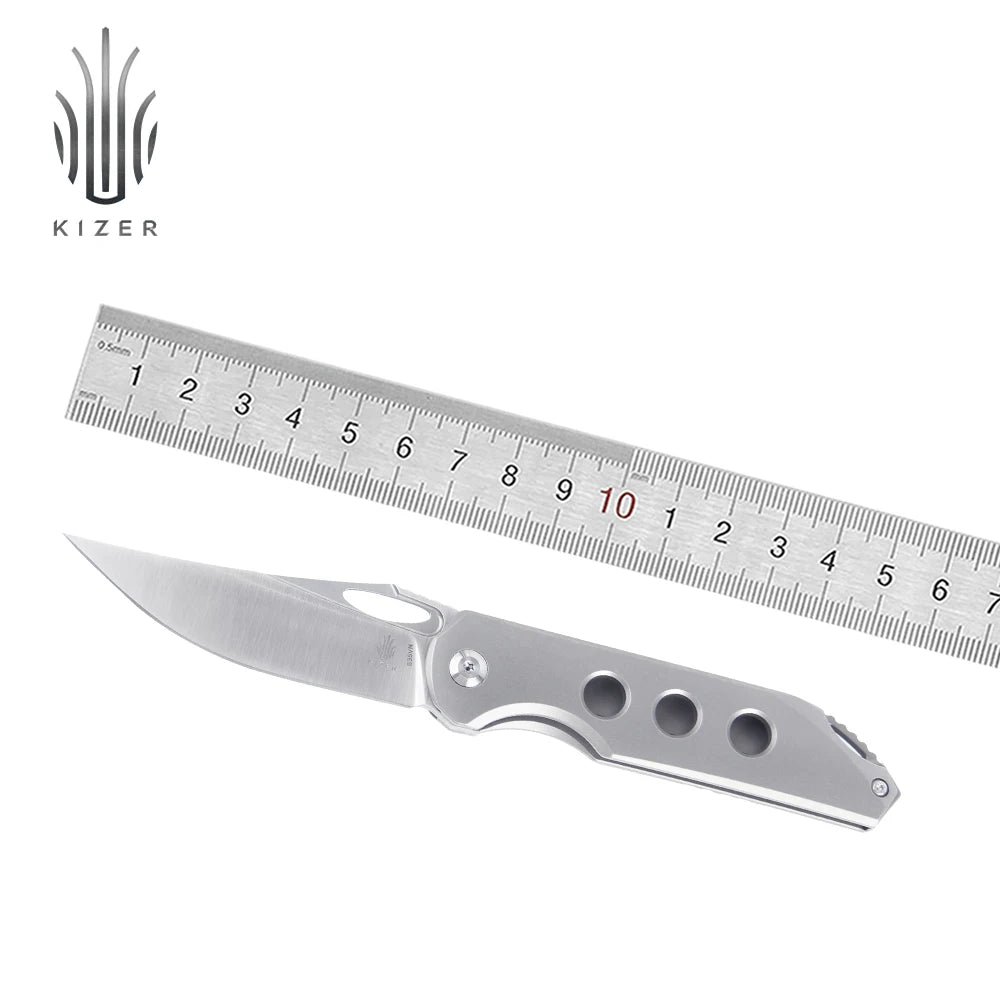 Kizer Pocket Knife Assassin Ki3549A2 Folding Knives with Titanium Handle Useful Outdoor Camping Tool