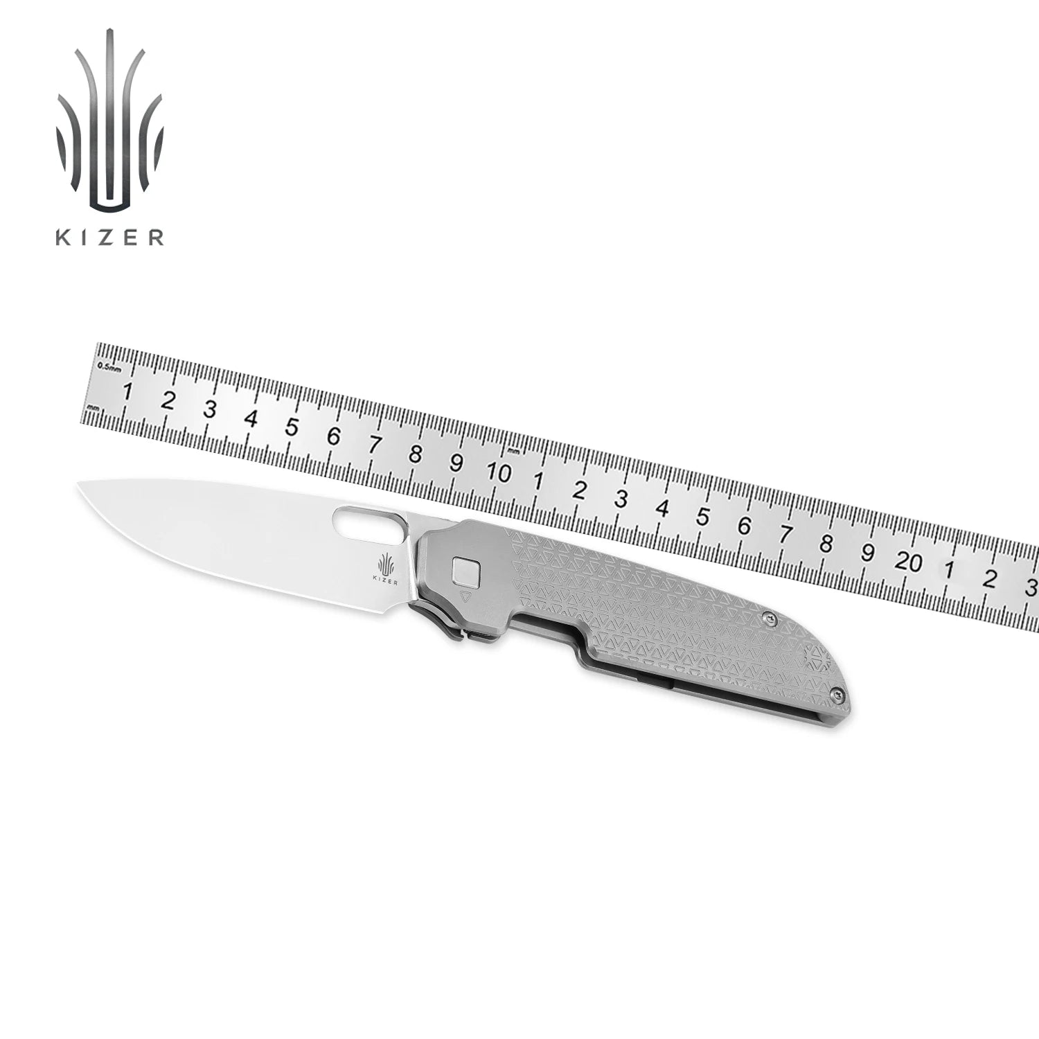 Kizer Titanium Tactical Knife Varatas Ki3637A1 2023 New S35VN Steel Blade Folding Knife for Outdoor Camping