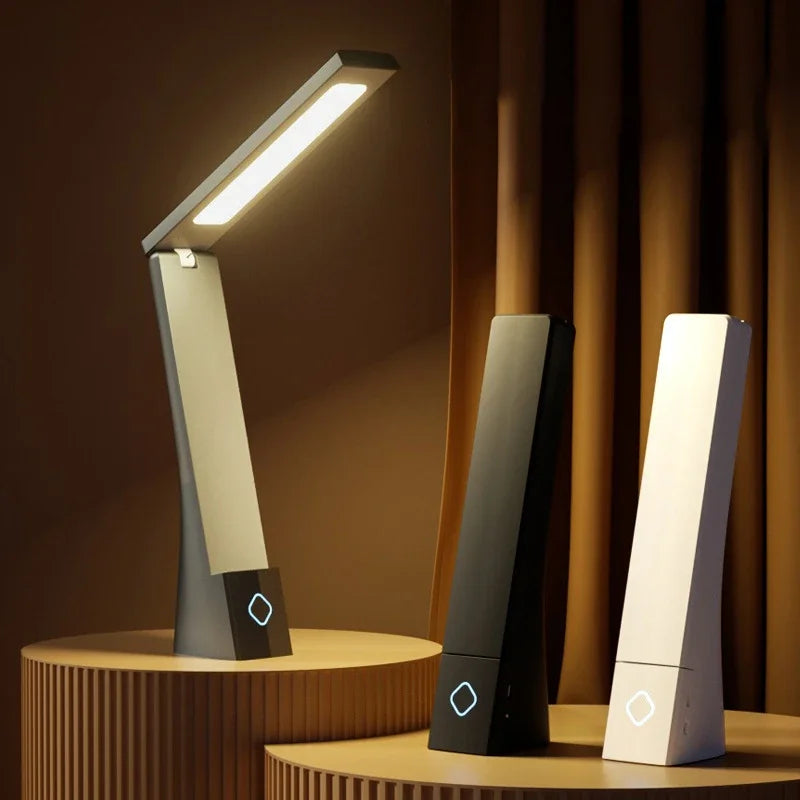 LED Desk Lamp, Charging And Plugging Foldable Table Light