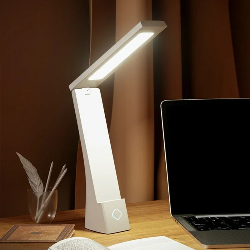 LED Desk Lamp, Charging And Plugging Foldable Table Light