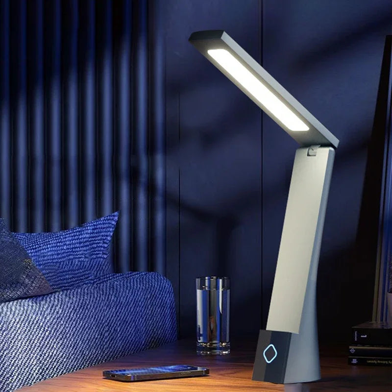 LED Desk Lamp, Charging And Plugging Foldable Table Light