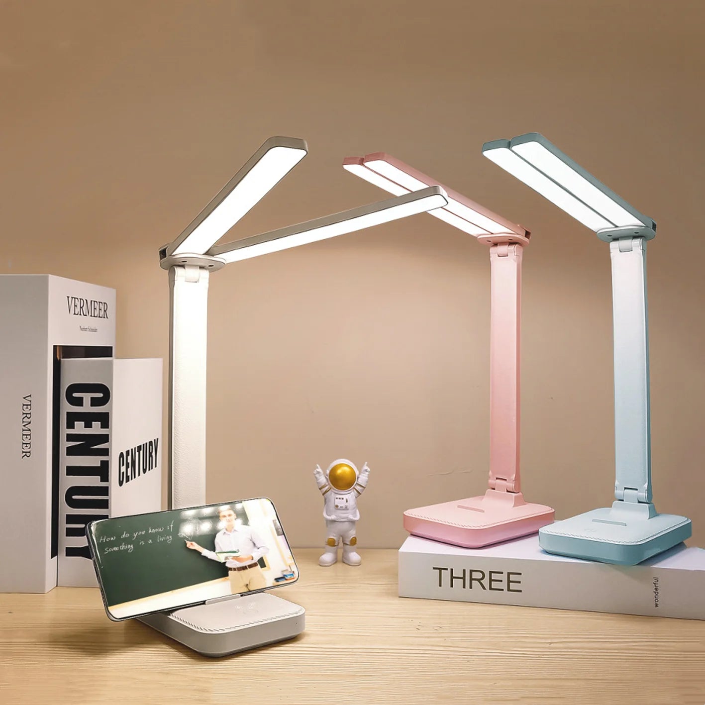 LED Desk Lamp With USB Rechargeable Table