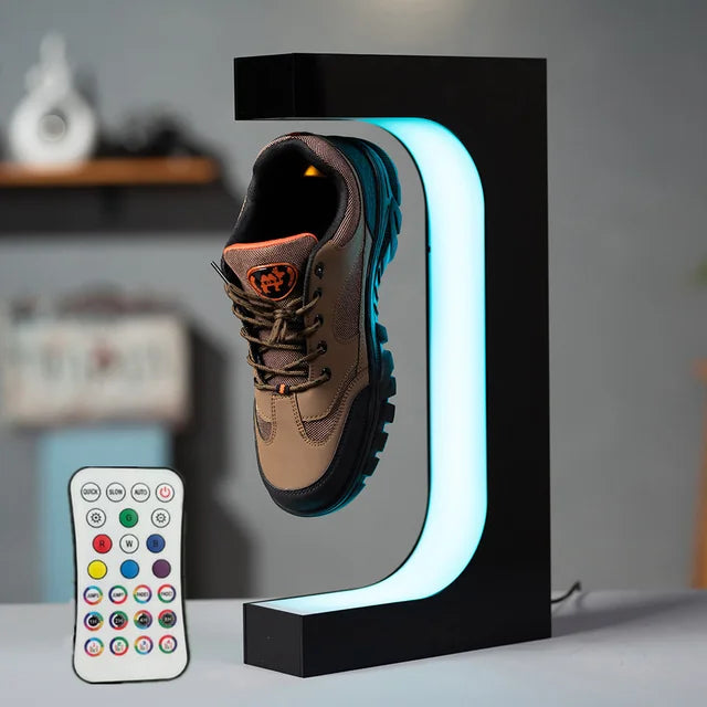 360 Degree Auto Rotate LED Floating Shoe Rack