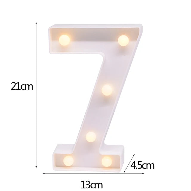 LED Letter & Number Night Light