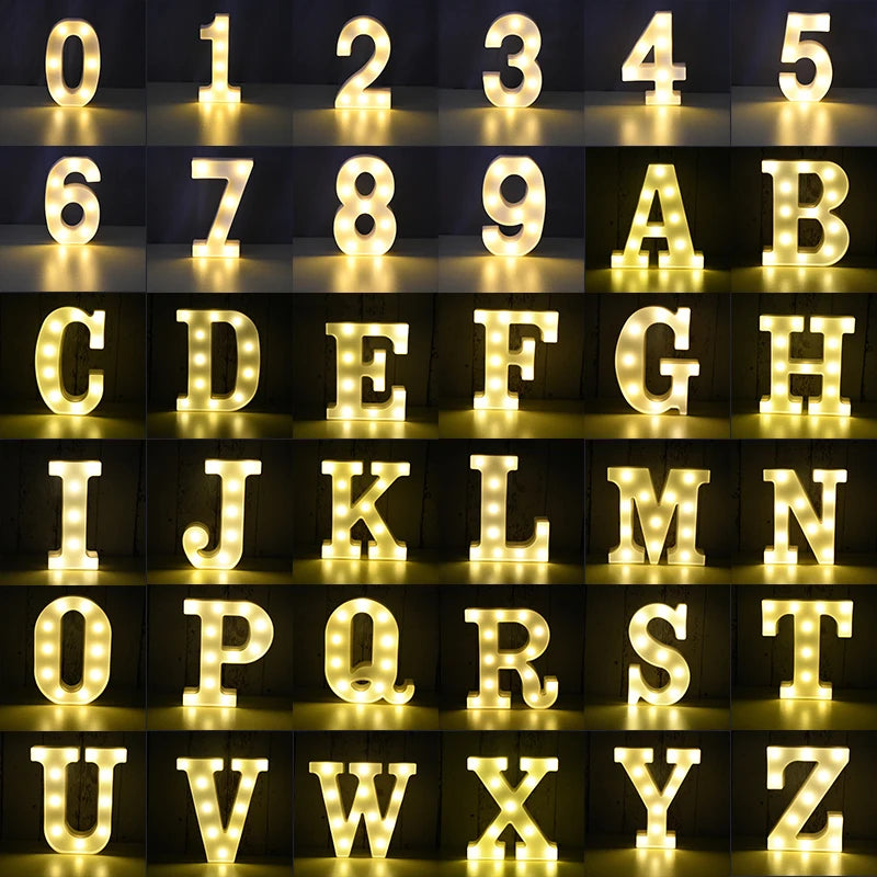 LED Letter & Number Night Light