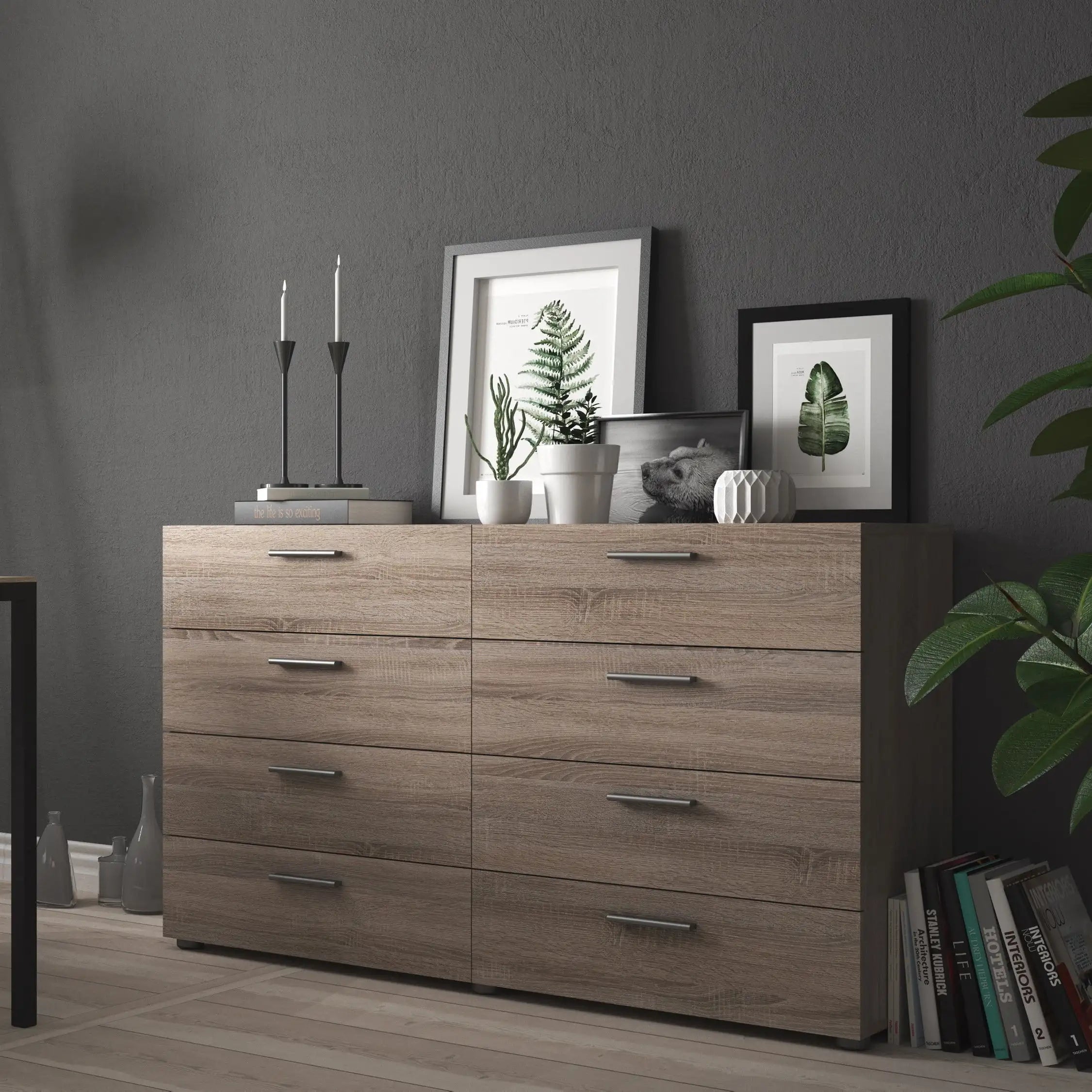 Loft 8 Truffle Oak Vanity Double Dresser