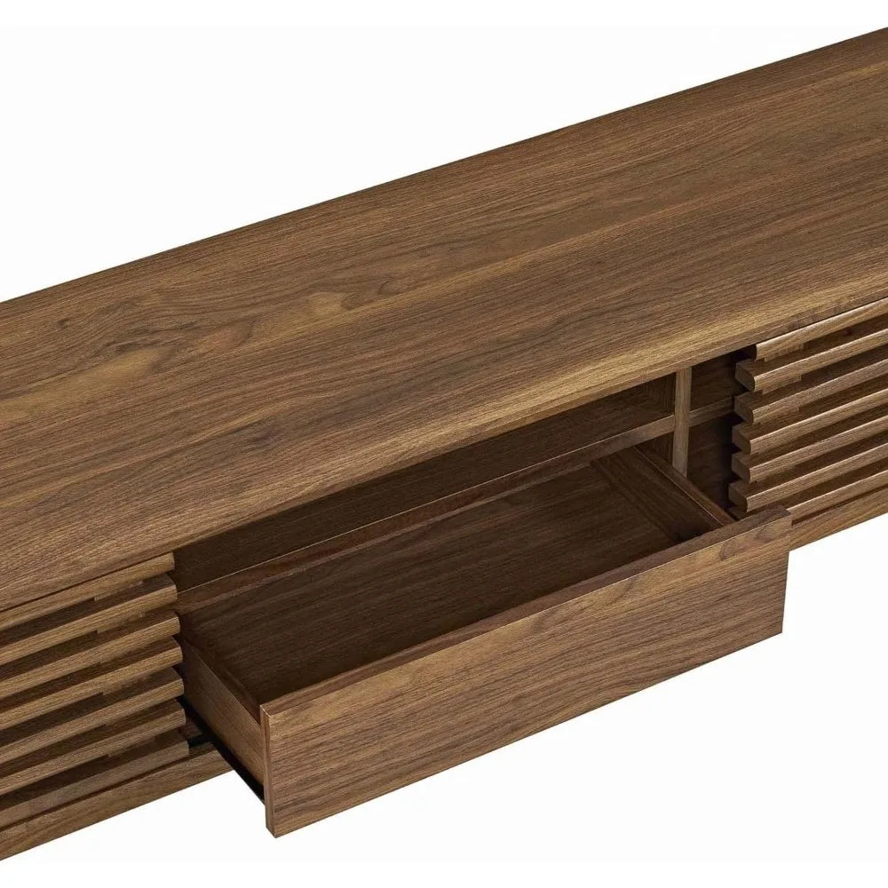 Modern Low Profile 59 Inch TV Stand (in Walnut)