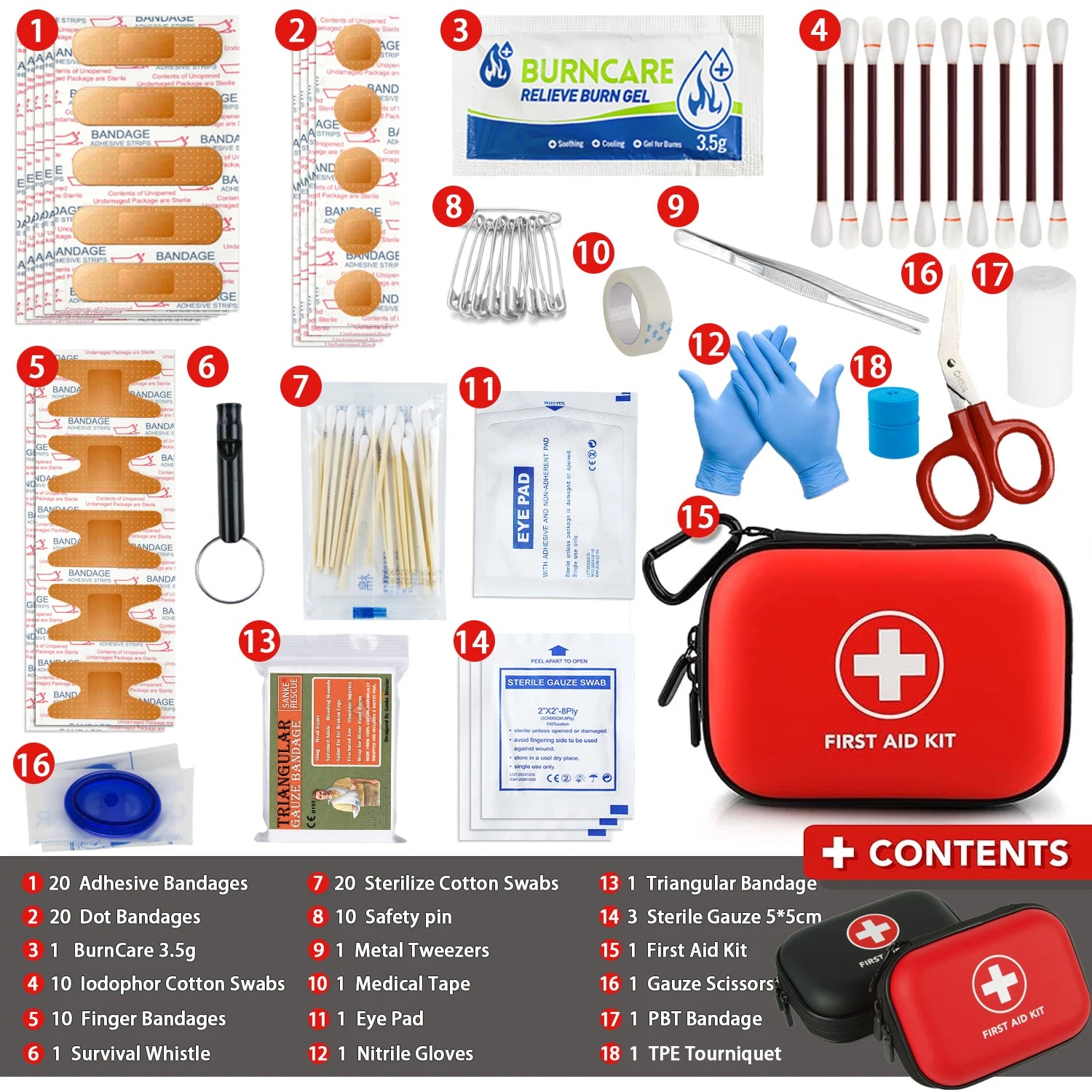 Mini First Aid Kit 104 Pieces