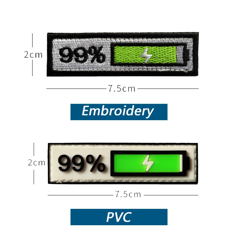 PVC Patch/ Embroidery Mobile phone battery %