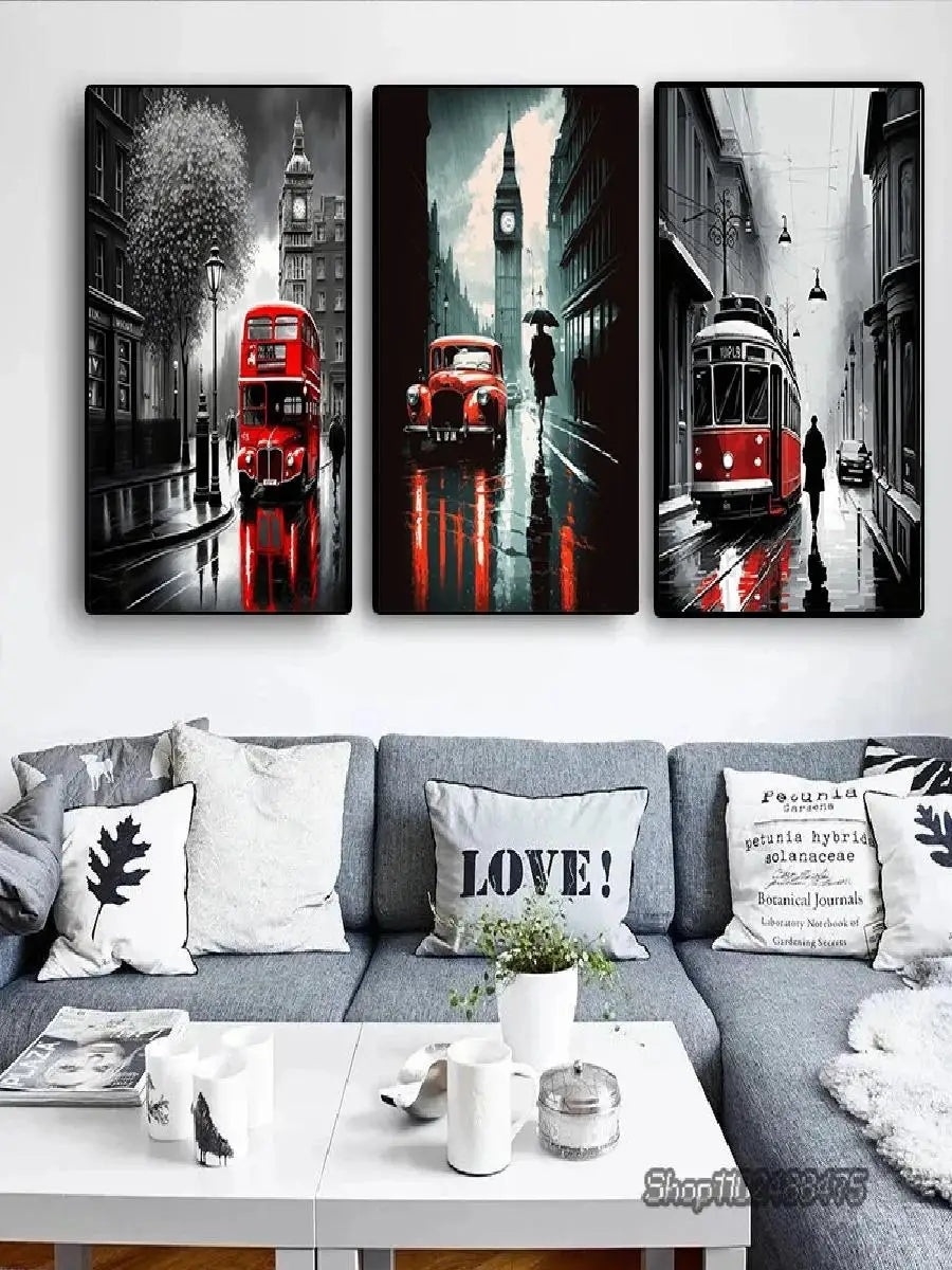 Modern Paris Cityscape Canvas