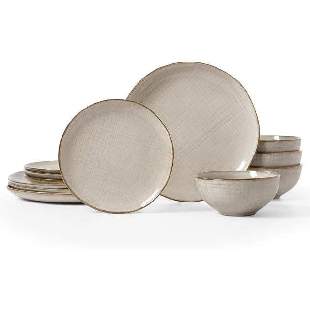 Moonlight Plates and Bowls Sets, 12 Piece